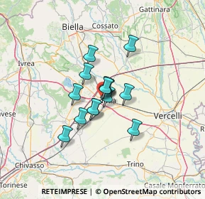 Mappa Via Vittorio Alfieri, 13048 Santhià VC, Italia (8.11143)