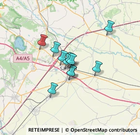 Mappa Via Fratelli Cervi, 13048 Santhià VC, Italia (4.25364)