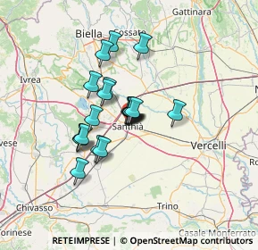 Mappa Via Fratelli Cervi, 13048 Santhià VC, Italia (9.225)
