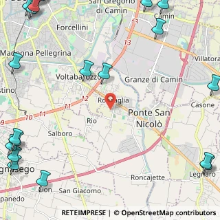 Mappa Via Giuseppe Garibaldi, 35020 Ponte San Nicolò PD, Italia (4.0575)