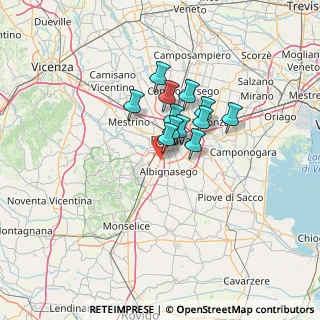 Mappa Via Battaglia, 35020 Albignasego PD, Italia (8.54583)