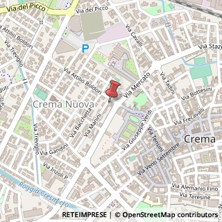 Mappa Via Manini, 1, 26013 Crema, Cremona (Lombardia)