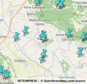 Mappa Via Crosa, 10011 Agliè TO, Italia (2.848)