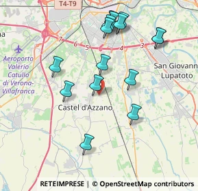 Mappa Via Marmolada, 37060 Castel d'Azzano VR, Italia (3.99467)