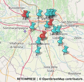 Mappa Via Marmolada, 37060 Castel d'Azzano VR, Italia (6.66941)