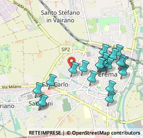 Mappa Via F. Meneghezzi, 26013 Crema CR, Italia (1.001)