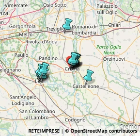 Mappa Via F. Meneghezzi, 26013 Crema CR, Italia (7.58889)