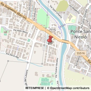 Mappa Via mazzetto angelo 22, 35020 Ponte San Nicolò, Padova (Veneto)