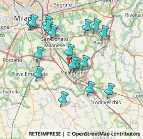 Mappa SP 40 Melegnano Binasco, 20077 San Giuliano Milanese MI, Italia (7.34882)