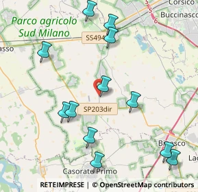 Mappa SP38, 20088 Gaggiano MI, Italia (4.59417)