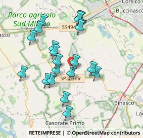 Mappa SP38, 20088 Gaggiano MI, Italia (3.571)