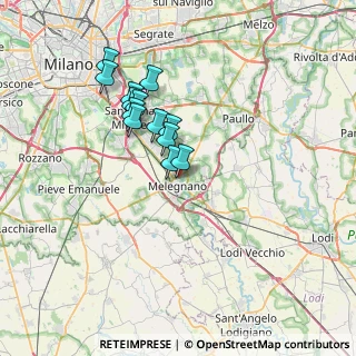 Mappa Via San G. Bosco, 20077 Melegnano MI, Italia (5.86231)