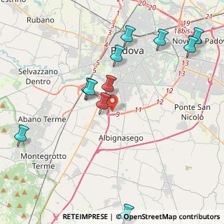 Mappa Via Giuseppe Garibaldi, 35020 Albignasego PD, Italia (5.1125)