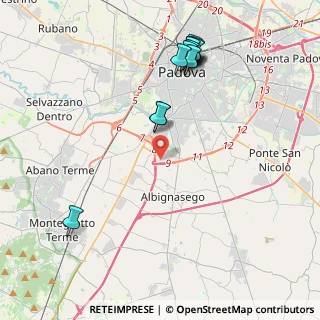 Mappa Via Giuseppe Garibaldi, 35020 Albignasego PD, Italia (4.53923)
