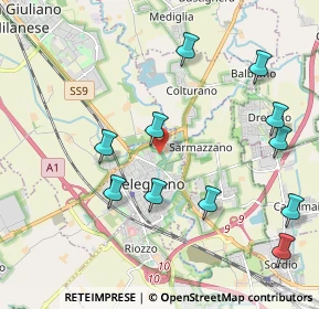 Mappa Via Niccolò Paganini, 20077 Melegnano MI, Italia (2.28455)