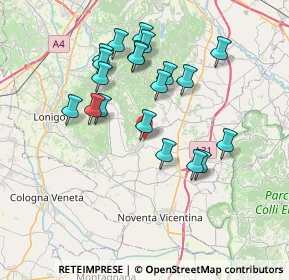 Mappa Via Monticelli, 36040 Sossano VI, Italia (6.915)