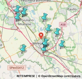 Mappa Via Enrico Fermi, 20077 Melegnano MI, Italia (3.81833)