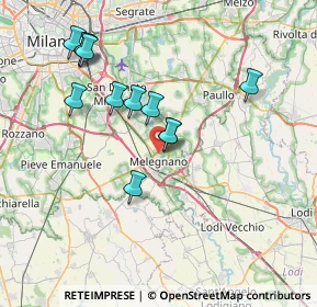 Mappa Via Enrico Fermi, 20077 Melegnano MI, Italia (7.15917)