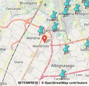 Mappa Via Milani Don, 35020 Sant'Agostino PD, Italia (2.96636)