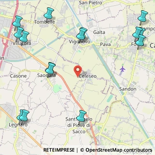 Mappa Via Sabbioncello, 35020 Sant'Angelo di Piove di Sacco PD, Italia (3.3425)