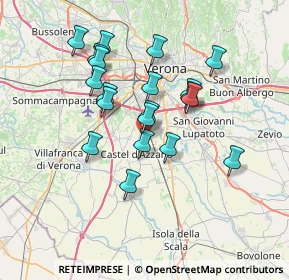 Mappa Via A. Vivaldi, 37060 Castel d'Azzano VR, Italia (6.2615)