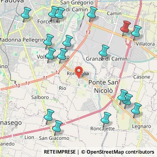 Mappa Via Antonio Canova, 35020 Ponte San Nicolò PD, Italia (2.87294)
