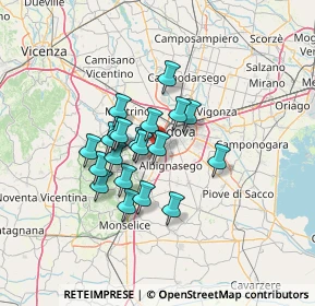 Mappa Via Romana Aponense, 35142 Padova PD, Italia (9.862)