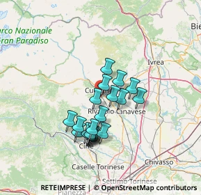 Mappa Via Giuseppe Verdi, 10087 Valperga TO, Italia (11.18)