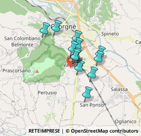 Mappa Via Giuseppe Verdi, 10087 Valperga TO, Italia (1.13077)