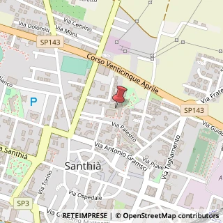 Mappa Via Silvio Pellico, 13048 Santhi? VC, Italia, 13048 Santhià, Vercelli (Piemonte)