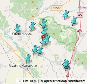 Mappa Strada Privata Belvedere, 10011 Agliè TO, Italia (3.62385)