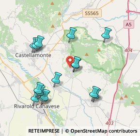 Mappa Strada Privata Belvedere, 10011 Agliè TO, Italia (3.97933)