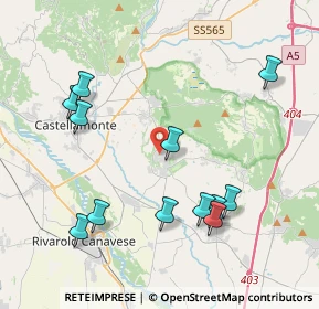 Mappa Strada Privata Belvedere, 10011 Agliè TO, Italia (4.39167)