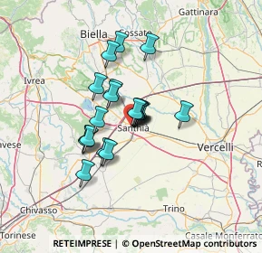 Mappa Via Giacomo Leopardi, 13048 Santhià VC, Italia (8.8875)