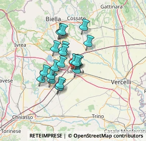 Mappa Via Vittone, 13048 Santhià VC, Italia (9.588)