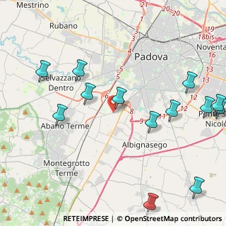 Mappa Via Valdobbiadene, 35142 Padova PD, Italia (5.35385)