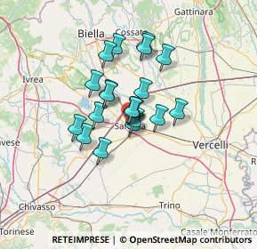 Mappa Via Dante Alighieri, 13048 Santhià VC, Italia (8.975)