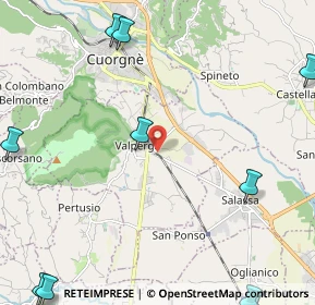 Mappa 10087 Valperga TO, Italia (3.69583)