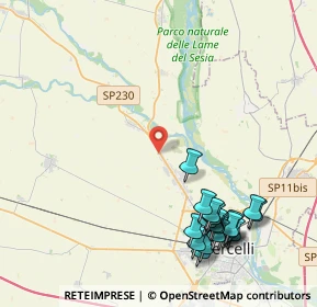 Mappa Strada Statale 230 Regione Dossi, 13030 Quinto Vercellese VC, Italia (5.0845)