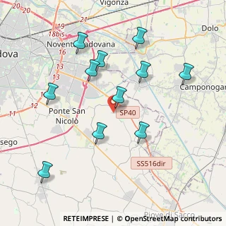 Mappa Via U. Foscolo, 35020 Saonara PD, Italia (4.00909)