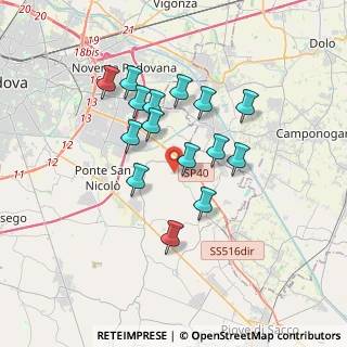 Mappa Via U. Foscolo, 35020 Saonara PD, Italia (2.98333)