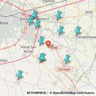 Mappa Via U. Foscolo, 35020 Saonara PD, Italia (4.37727)