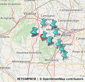 Mappa Via San Giorgio, 35030 Rovolon PD, Italia (9.54769)