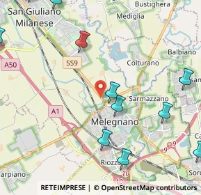 Mappa Strada Statale, 20098 San Giuliano milanese MI, Italia (3.08538)