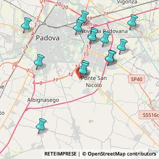 Mappa Via G. Garibaldi, 35020 Ponte San Nicolò PD, Italia (4.48071)
