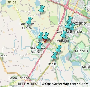 Mappa Via Martelli, 20080 Zibido San Giacomo MI, Italia (1.49583)