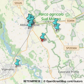 Mappa Zona industriale di caselle sp, 20081 Morimondo MI, Italia (4.16545)