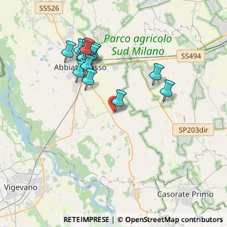 Mappa Zona industriale di caselle sp, 20081 Morimondo MI, Italia (3.832)