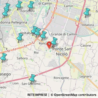 Mappa Vicolo Giuseppe Parini, 35020 Ponte San Nicolò PD, Italia (3.09417)