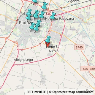 Mappa Vicolo Giuseppe Parini, 35020 Ponte San Nicolò PD, Italia (4.93667)